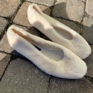 Zara fluffy flats